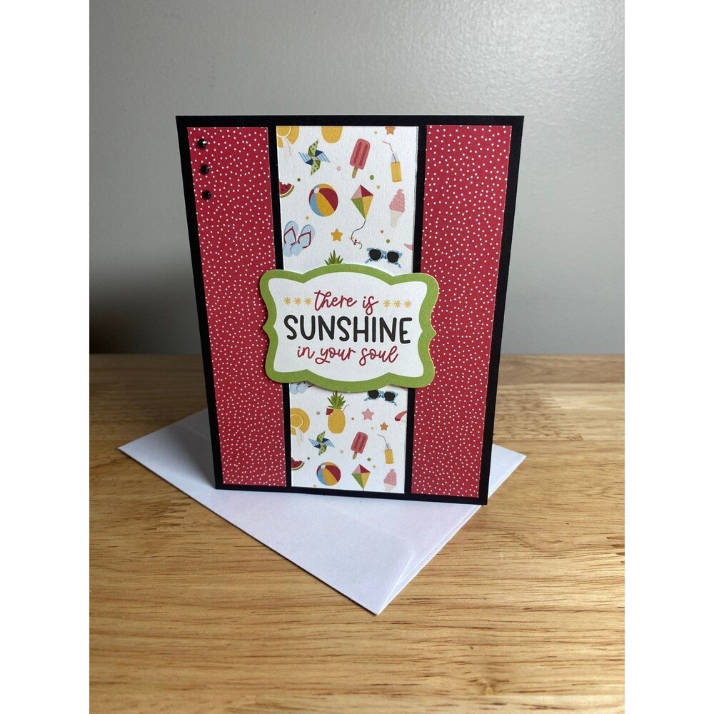 Handmade Summer Blank Greeting Card A2 & Envelope